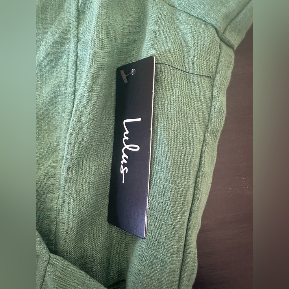 Lulus Draper’s Dream Retro Green Wrap Dress with Buttons NWT - Picture 13 of 16